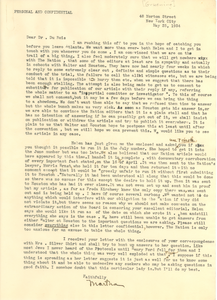 Letter from Martha Gruening to W. E. B. Du Bois