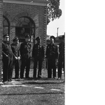 Group photograph of Oakland firefighters standing in front of fire engine no. 22