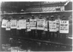 Thumbnail for [British NAACP pickets with anti-lynching placards]