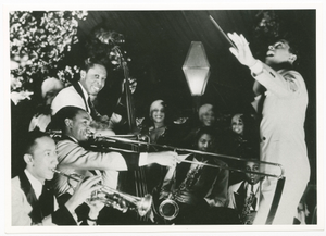 Print of Cab Calloway conducting his band