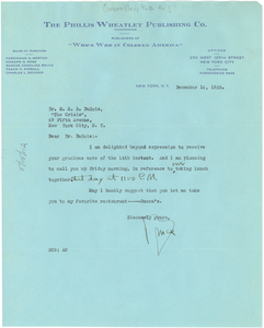 Letter from Roscoe Conkling Bruce to W. E. B. Du Bois