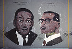 Thumbnail for Mural of MLK, Jr., and Malcolm X at a playground, Tompkins Houses, Myrtle Ave. and Tompkins Ave., Brooklyn, New York, 2001