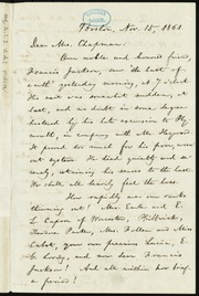 Letter to] Dear Mrs. Chapman [manuscript