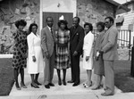 Church members posing for a group portrait, Los Angeles, 1986