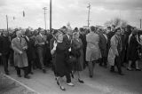 Civil rights marchers on the south side of the Edmund Pettus Bridge in Selma, Alabama, on Turnaround Tuesday.