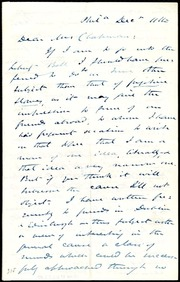 Thumbnail for Letter to] Dear Mrs. Chapman [manuscript