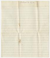 Unaddressed letter written by Thomas