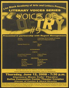 Program: Voices of Poetry #9