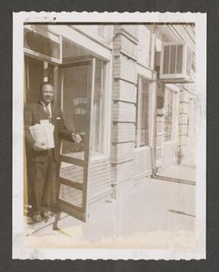 Man At Door of Law Office