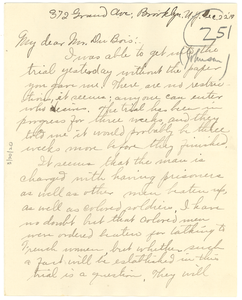 Letter from Kathryn M. Johnson to W. E. B. Du Bois