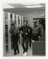 Black student solidarity protest in Wilbur Cross Library
