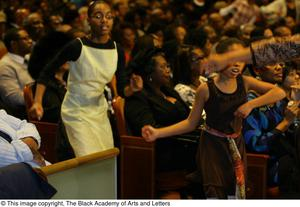 Dancers amidst audience