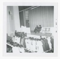 Worship Service for Parents and Seniors, With Dr. James P. Brawley and an Unidentified Woman on Stage, June 1965