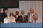 [NAACP Freedom Fund dinner, Detroit, Michigan, 1991. Rosa Parks pictured with Judge Damon Keith, Mayor Coleman Young, and Douglas Wilder]