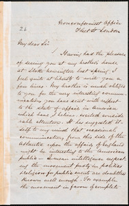 Letter from Charles S. Miall, London, to Amos Augustus Phelps, [1844]