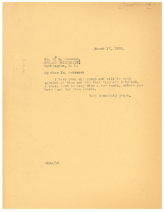 Letter from W. E. B. Du Bois to Howard University