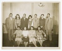 A Group Portrait of the Alpha Kappa Delta National Sociological Fraternity, Alpha of Georgia Chapter, Dr. William Hale, Myrtha Williams, Moses Faison, Juanita Marshal, Averett Burress, Alma Bryant, William Stanley, Annie Barton, Ethel Watkins, Avis Carrerand , Eula Jones, 1951