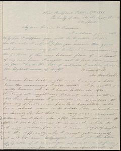 Letter from Deborah Weston, The Vestry of the Methodist Church, 4th Street, New Bedford, [Mass.], to Lucia Weston and Emma Forbes Weston, Oct. 27th 1841