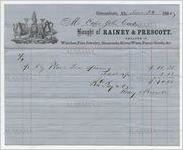 Receipt for payment from John Cocke to Rainey and Prescott, Greensboro, Alabama, June 23, 1860