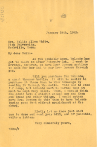 Letter from W. E. B. Du Bois to Nellie Allen White