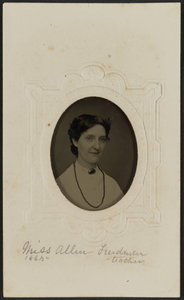 Tintype portrait of Miss Allen