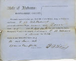 Montgomery County, Alabama Slave Holder Affidavits: June 14, 1861