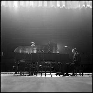 Dave Brubeck on stage at piano