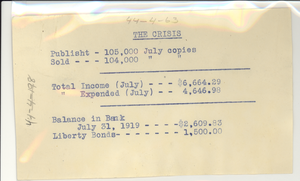 Note on Crisis finances