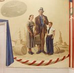 Oil painting "Immigration Scene" located on fifth floor, elevator no. 10, Department of Justice, Washington, D.C.