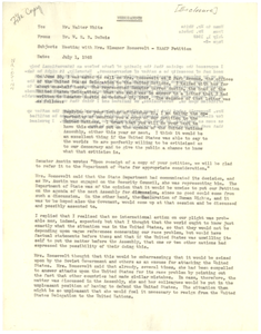 Memorandum from W. E. B. Du Bois to Walter White