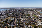 An October 2017 aerial view of Portland, Maine