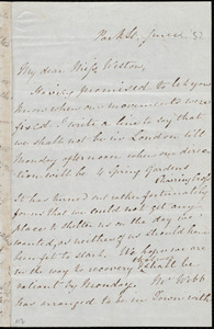 Letter from Mary Anne Estlin, Park St., [Bristol, England], to Caroline Weston, June [6, 1851]