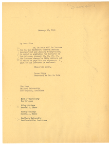 Letter from Irene Diggs to Dillard University