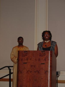 Two student speakers during BHM banquet 2006