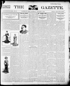 Thumbnail for The Gazette. (Cleveland, Ohio), Vol. SEVENTEENTH YEAR, No. 23, Ed. 1 Saturday, January 13, 1900