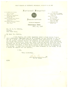 Letter from H. M. Green to W. E. B. Du Bois