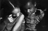 Sheyann Webb and Rachel West in the audience at Brown Chapel AME Church in Selma, Alabama.