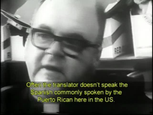 Thumbnail for Los Puertorriquenos y el corte (video in two parts, in Spanish, with English subtitles)