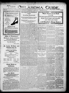 The Oklahoma Guide. (Guthrie, Okla. Terr.), Vol. 15, No. 38, Ed. 1 Thursday, February 22, 1906 The Okla. Guide