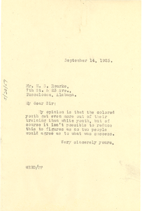 Thumbnail for Letter from W. E. B. Du Bois to H. S. Rourke