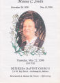 Minnie C. Johnson Smith's Obituary, 2008