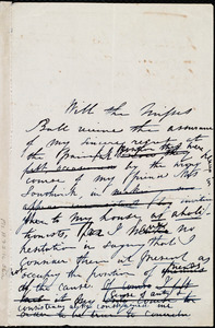 Rough draft of a letter from Maria Weston Chapman, [Boston?], to Martha V. Ball and Lucy M. Ball, [ca. 1840?]