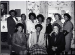 Mu Beta Omega Chapter, AKA Sorority sisters posing together, Los Angeles, 1983