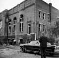 Thumbnail for Damage and debris at 16th Street Baptist Church in Birmingham, Alabama, after the building was bombed.