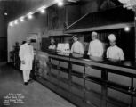 Albany Hotel Coffee Shop chefs and steam table, Denver, April 24, 1933