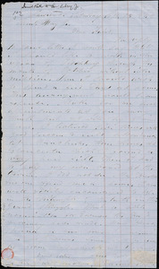 Letter from Daniel Foster, Lawrence, [Massachusetts], to Samuel May, 1852 Sept[ember] 25