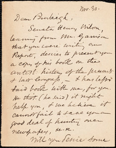 Letter from Samuel May, to Charles Calistus Burleigh, Nov. 30, [18??]