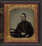 [Unidentified sailor in Union master's uniform with Navy officer's hat]