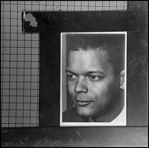 Photograph of Julian Bond on grid paper 4