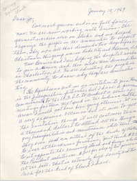 Letter from Septima P. Clark to Josephine Rider, January 18, 1969
